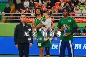 两项个人荣誉！尼文·格洛弗荣获常规赛得分王和最佳国际球员