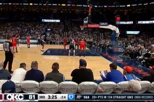 继续延续！亚历山大强突公牛两人造杀伤拿到21分 连续第134场20+