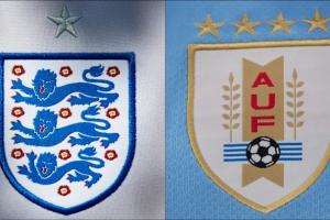 英格兰vs乌拉圭：福登、拉什福德、马杜埃凯先发，巴尔韦德出战