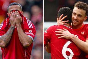 两人同期加盟利物浦！传奇赛第20分钟悼念若塔时，蒂亚戈热泪盈眶