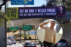 世界杯球场附近标语：C罗不来墨西哥，因知道这里有人被杀和失踪