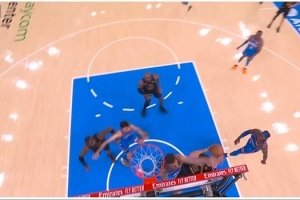 很值！哈滕被拉拉维亚造成犯规 雷霆挑战成功取消犯规拿到球权