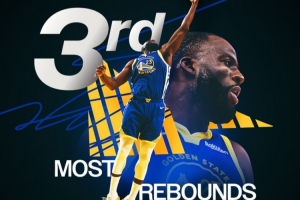 祝贺！追梦生涯篮板数达6441 超越拉里·史密斯升至队史第3位