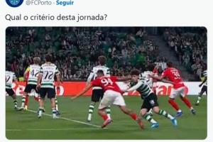 葡体比赛出现争议判罚，波尔图和本菲卡官推表达不满：脸都不要了