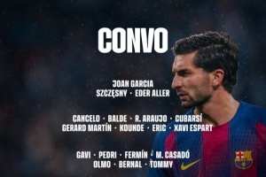 巴萨客战马竞名单：巴尔德、孔德回归，拉菲尼亚、德容缺席