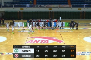 沈阳体院击败东北电力 麻洪宇13+8 王研佰11+7 刘相东12+5