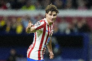 阿尔瓦雷斯本赛季欧冠联赛阶段7场4球2助攻，淘汰赛5场5球2助攻