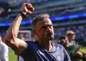 恩里克执教生涯欧冠胜率64%，为至少执教50场比赛教练中最高