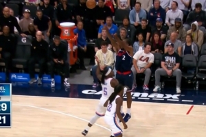 奋力反击！快船外线开火连中2记三分 缩小分差打停雷霆