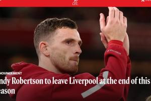利物浦官方:罗伯逊赛季末离队,将结束9年红军生涯!