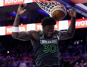 森林狼客战火箭 兰德尔&戈贝尔缺阵 华子&里德出战成疑