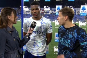 邓弗里斯:锁定意甲冠军?再等等看吧,我们要保持专注并继续前进