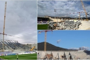 罗体：佛罗伦萨主场正在改造看台，但场内的塔吊引发安全担忧