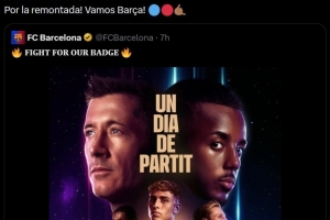 心系老东家，小罗转发巴萨、巴黎欧冠海报并送上祝福