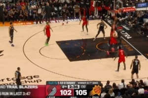 滴水不漏！格兰特积极补防 送杰伦·格林钉板大帽