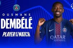 双响+2关键传球!登贝莱当选巴黎2-0利物浦一役全场最佳