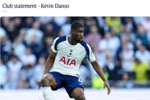 热刺就丹索遭歧视发声明：热刺不容忍种族主义，足球界也不会容忍