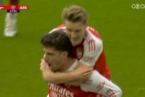 多纳鲁马超巨失误送礼！哈弗茨破门，阿森纳1-1扳平曼城！