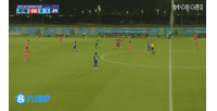 扳平！赵松源破门，U17男足第48分钟1-1扳平日本